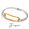 Wholesale Geometric Stainless Steel Electroplated Bracelet