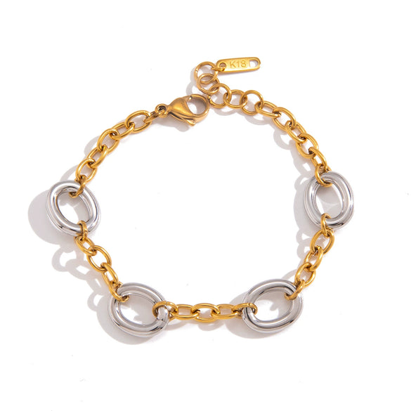 Wholesale Geometric Stainless Steel Electroplated Bracelets For Women