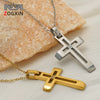 Wholesale Geometric Stainless Steel Electroplated Cross Necklace For Couples