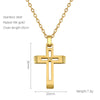 Wholesale Geometric Stainless Steel Electroplated Cross Necklace For Couples