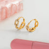 Wholesale Geometric Stainless Steel Electroplated Earrings For Women Light Luxury Style