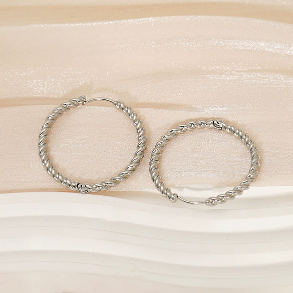Wholesale Geometric Stainless Steel Electroplated Earrings For Women