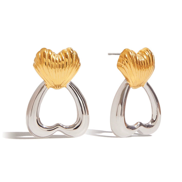 Wholesale Geometric Stainless Steel Electroplated Earrings For Women