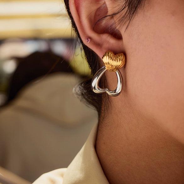 Wholesale Geometric Stainless Steel Electroplated Earrings For Women