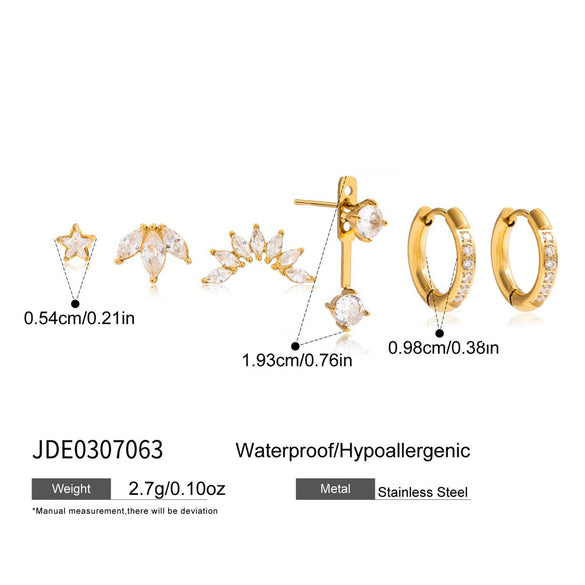 Wholesale Geometric Stainless Steel Electroplated Earrings For Women