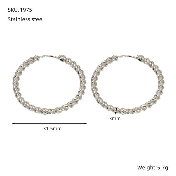 Wholesale Geometric Stainless Steel Electroplated Earrings For Women