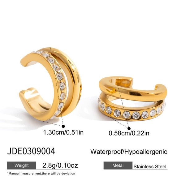 Wholesale Geometric Stainless Steel Electroplated Earrings For Women