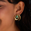 Wholesale Geometric Stainless Steel Electroplated Earrings For Women