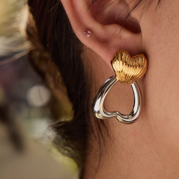 Wholesale Geometric Stainless Steel Electroplated Earrings For Women