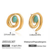 Wholesale Geometric Stainless Steel Electroplated Earrings For Women