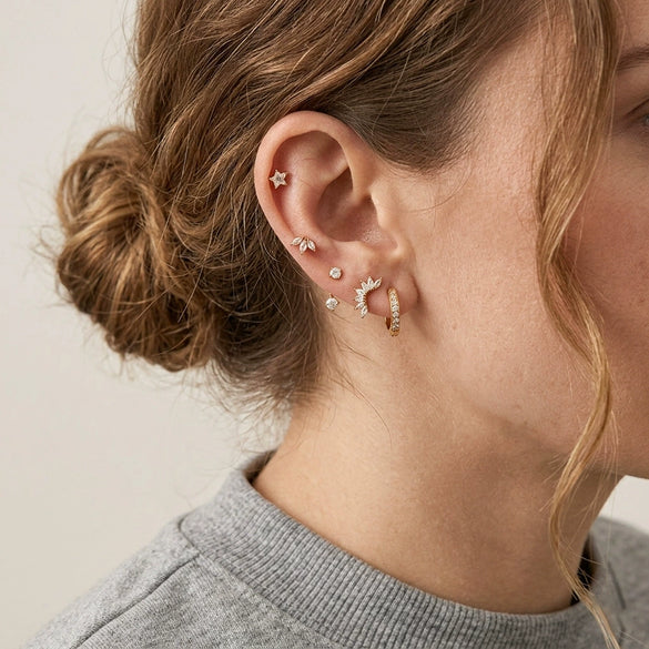 Wholesale Geometric Stainless Steel Electroplated Earrings For Women