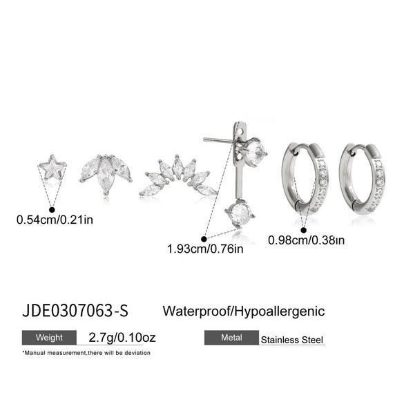 Wholesale Geometric Stainless Steel Electroplated Earrings For Women