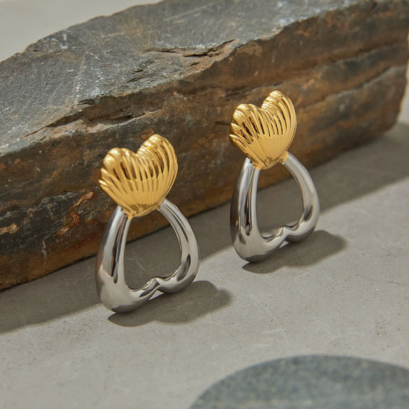 Wholesale Geometric Stainless Steel Electroplated Earrings For Women