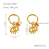 Wholesale Geometric Stainless Steel Electroplated Earrings Unisex Niche Style
