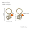 Wholesale Geometric Stainless Steel Electroplated Earrings Unisex Niche Style