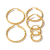 Wholesale Geometric Stainless Steel Electroplated French Vintage Earrings