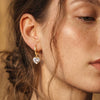 Wholesale Geometric Stainless Steel Electroplated Heartshaped Diamondencrusted Zircon Earrings Unisex Original Design Style