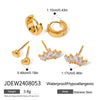 Wholesale Geometric Stainless Steel Electroplated Hoop Earrings For Women