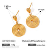 Wholesale Geometric Stainless Steel Electroplated Hoop Earrings For Women