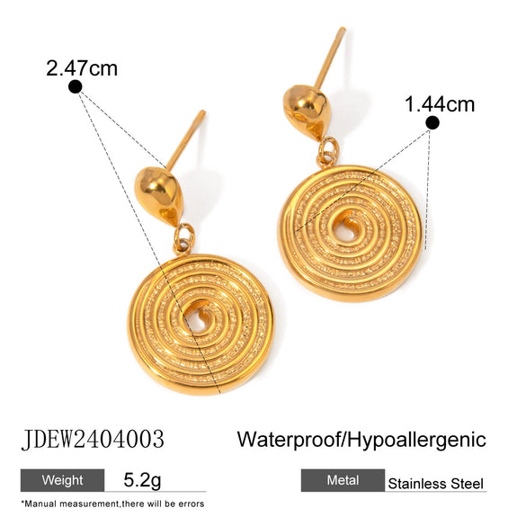 Wholesale Geometric Stainless Steel Electroplated Hoop Earrings For Women