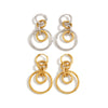 Wholesale Geometric Stainless Steel Electroplated Hoop Earrings For Women