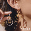 Wholesale Geometric Stainless Steel Electroplated Hoop Earrings For Women