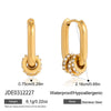 Wholesale Geometric Stainless Steel Electroplated Hoop Earrings For Women
