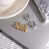 Wholesale Geometric Stainless Steel Electroplated Hoop Earrings For Women