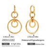 Wholesale Geometric Stainless Steel Electroplated Hoop Earrings For Women