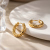 Wholesale Geometric 316 Stainless Steel Electroplated Hoop Earrings Unisex Original Design