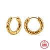 Wholesale Geometric 316 Stainless Steel Electroplated Hoop Earrings Unisex Original Design