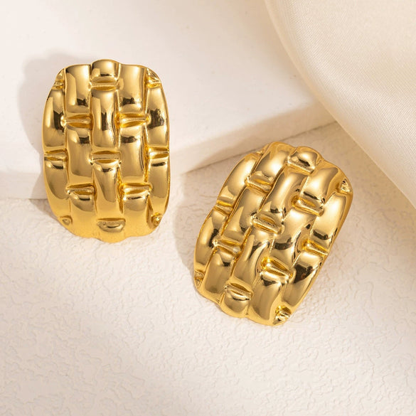 Wholesale Geometric Stainless Steel Electroplated Jewelry Set For Women Necklaces And Earrings
