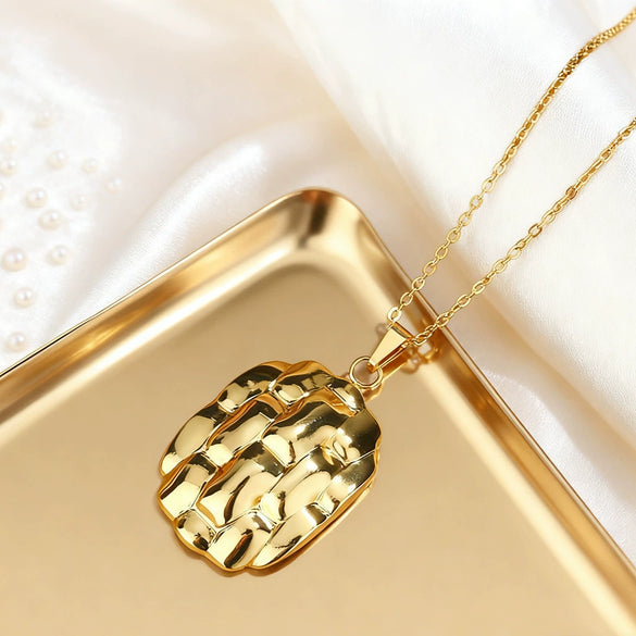 Wholesale Geometric Stainless Steel Electroplated Jewelry Set For Women Necklaces And Earrings