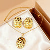 Wholesale Geometric Stainless Steel Electroplated Jewelry Set For Women Necklaces And Earrings