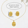 Wholesale Geometric Stainless Steel Electroplated Jewelry Set For Women Necklaces And Earrings