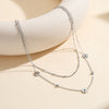 Wholesale Geometric Stainless Steel Electroplated 18K Gold Daisy Chrysanthemum Necklace For Women