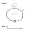 Wholesale Geometric Stainless Steel Electroplated 18K Gold Doublelayer Couple Bracelet For Women
