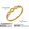Wholesale Geometric Stainless Steel Electroplated 18K Gold Heart Chain Bracelets Jewelry Accessories