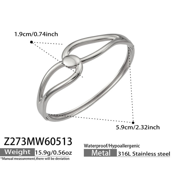 Wholesale Geometric Stainless Steel Electroplated 18K Gold Heart Chain Bracelets Jewelry Accessories