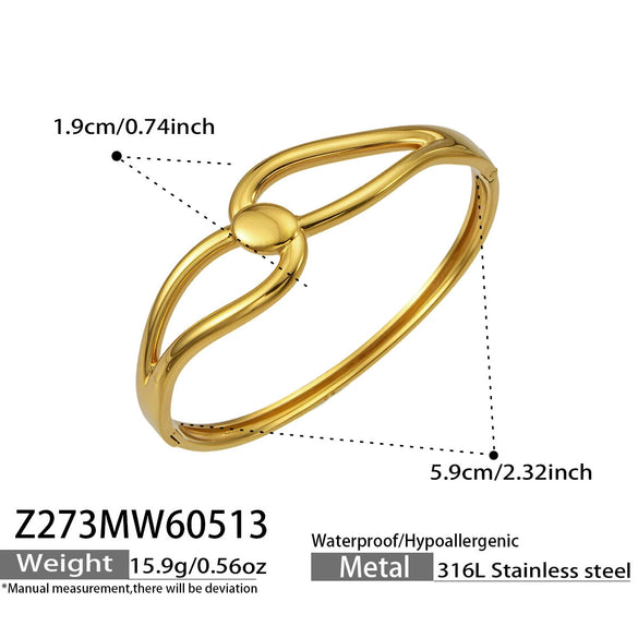 Wholesale Geometric Stainless Steel Electroplated 18K Gold Heart Chain Bracelets Jewelry Accessories