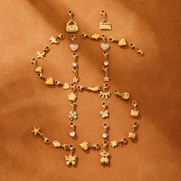 Wholesale Geometric Stainless Steel Electroplated 18K Real Gold 5A Zircon Diy Bracelet Anklet Jewelry For Women