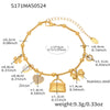 Wholesale Geometric Stainless Steel Electroplated 18K Real Gold 5A Zircon Diy Bracelet Anklet Jewelry For Women