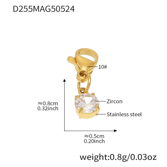 Wholesale Geometric Stainless Steel Electroplated 18K Real Gold 5A Zircon Diy Bracelet Anklet Jewelry For Women