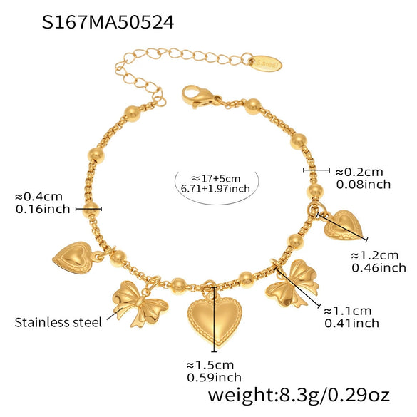 Wholesale Geometric Stainless Steel Electroplated 18K Real Gold 5A Zircon Diy Bracelet Anklet Jewelry For Women