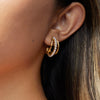 Wholesale Geometric Stainless Steel Electroplated Microencrusted Hoop Earrings For Women