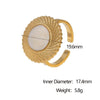 Wholesale Geometric Stainless Steel Electroplated Open Ring Women's Jewelry