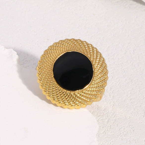 Wholesale Geometric Stainless Steel Electroplated Open Ring Women's Jewelry