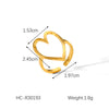 Wholesale Geometric Stainless Steel Electroplated Open Rings For Women