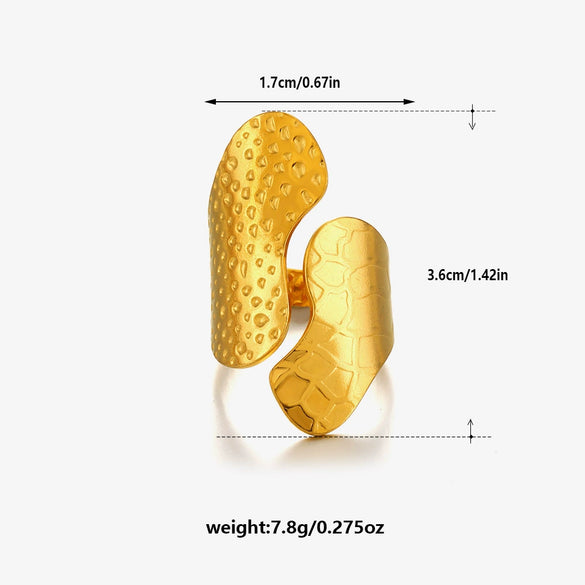Wholesale Geometric Stainless Steel Electroplated Ring For Women