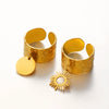 Wholesale Geometric Stainless Steel Electroplated Ring For Women